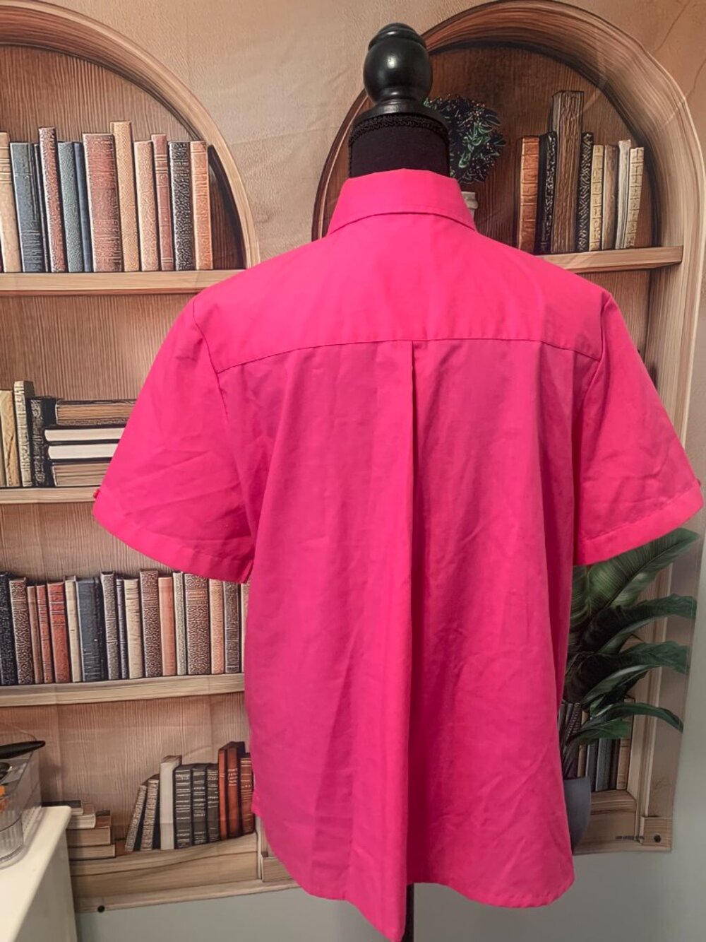Pink Short Sleeve Collar Shirt - Picture 4 of 8
